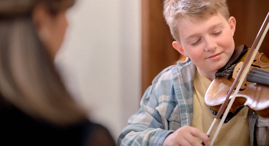 Boy playing the violin