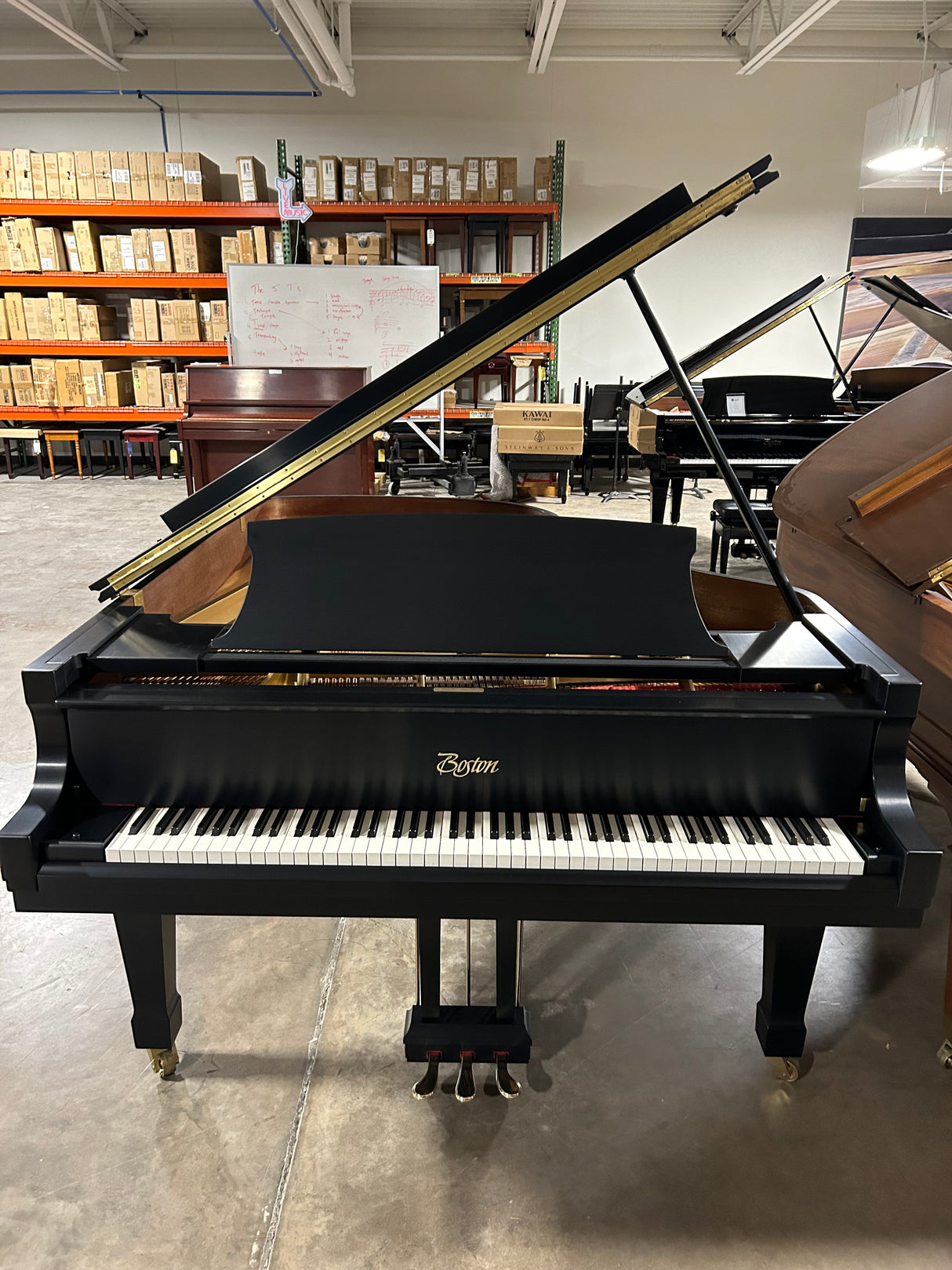 Used Boston GP-193 6'4" Ebony Satin Grand Piano