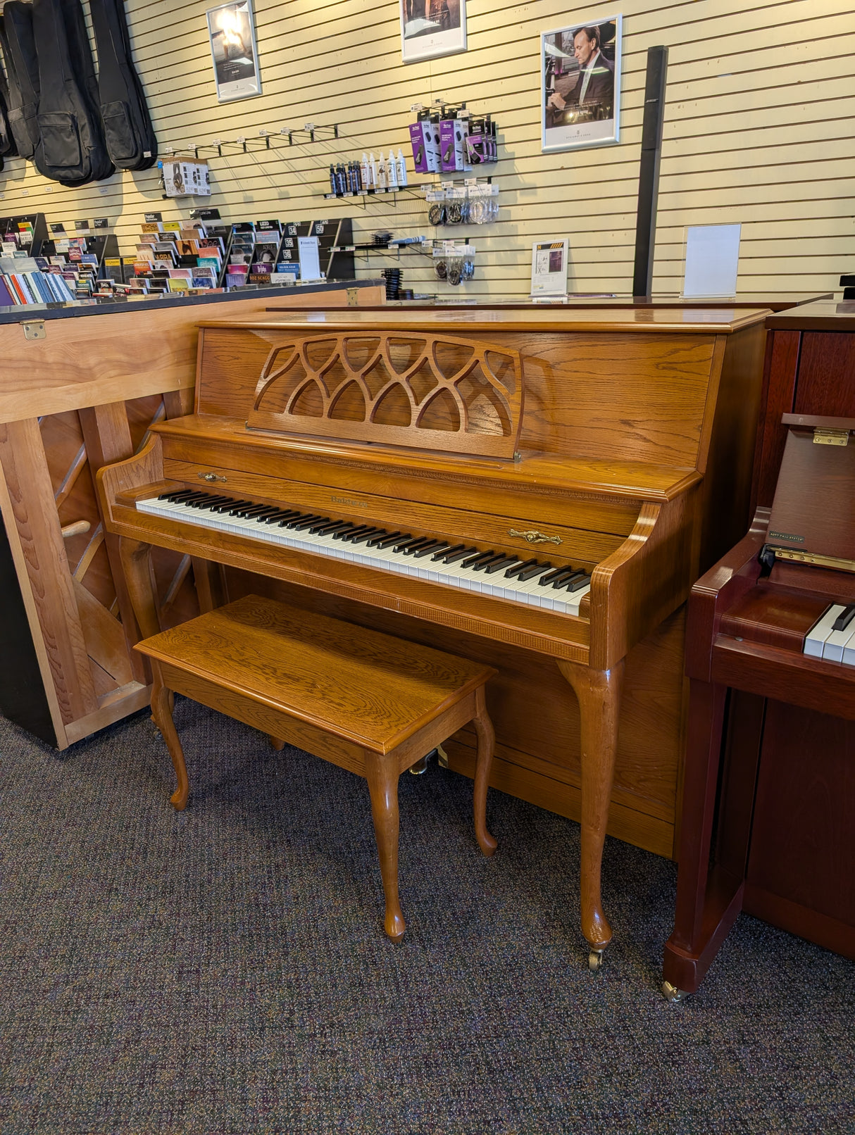 Used Baldwin 667 Oak Satin Console Piano