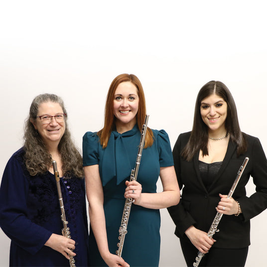 Flute Gallery team, Katie, Rachel, and Bianca