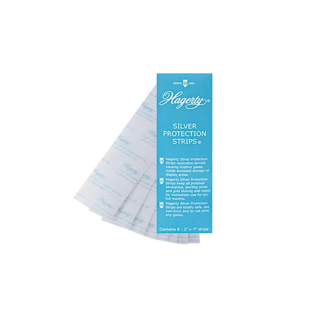 Hagerty Silver Protection Strips - The packaging and the strips themselves fanned out 