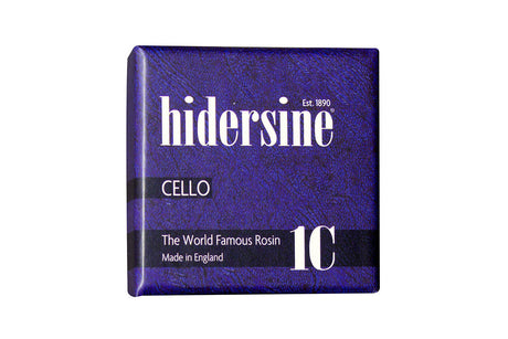 Hidersine 1C Cello rosin in its dark blue container