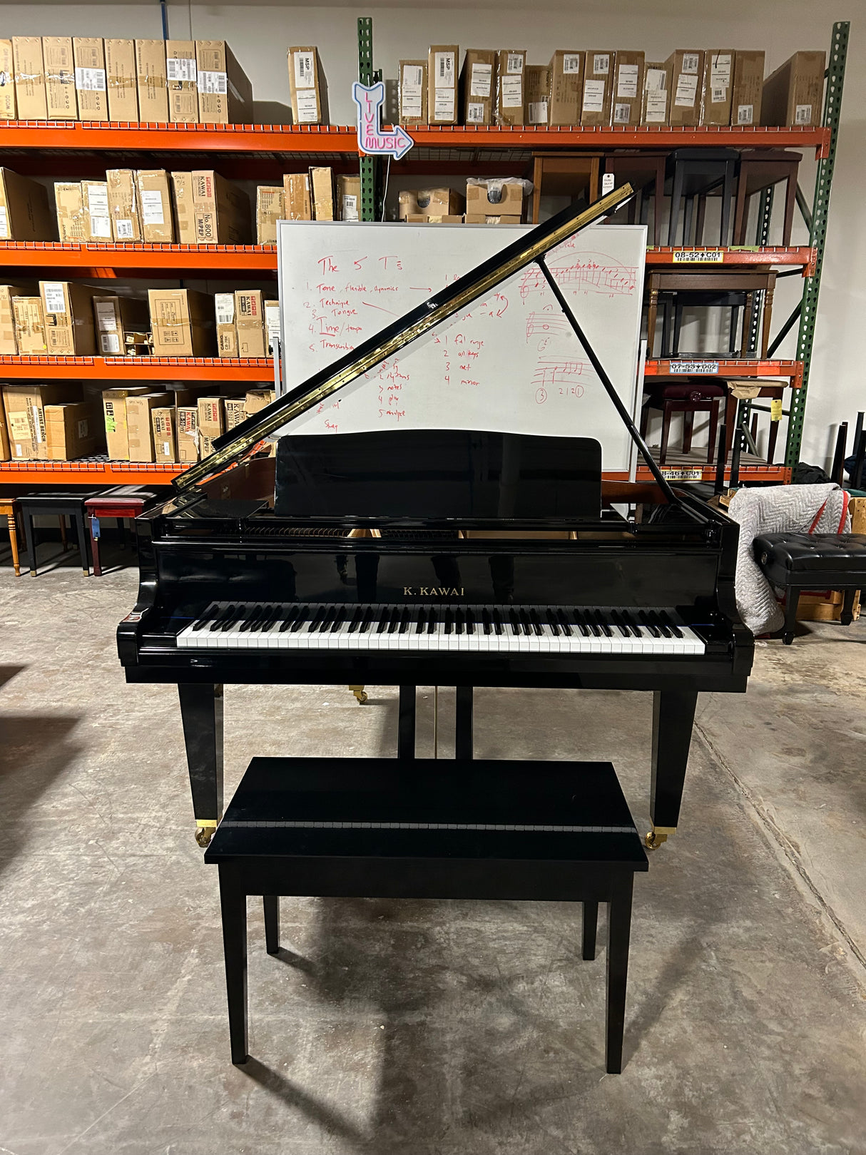 Used Kawai GE-1 5'0" Ebony Polish Grand Piano