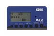 Korg MA-2 Digital Blue metronome featuring a screen with buttons to adjust the settings