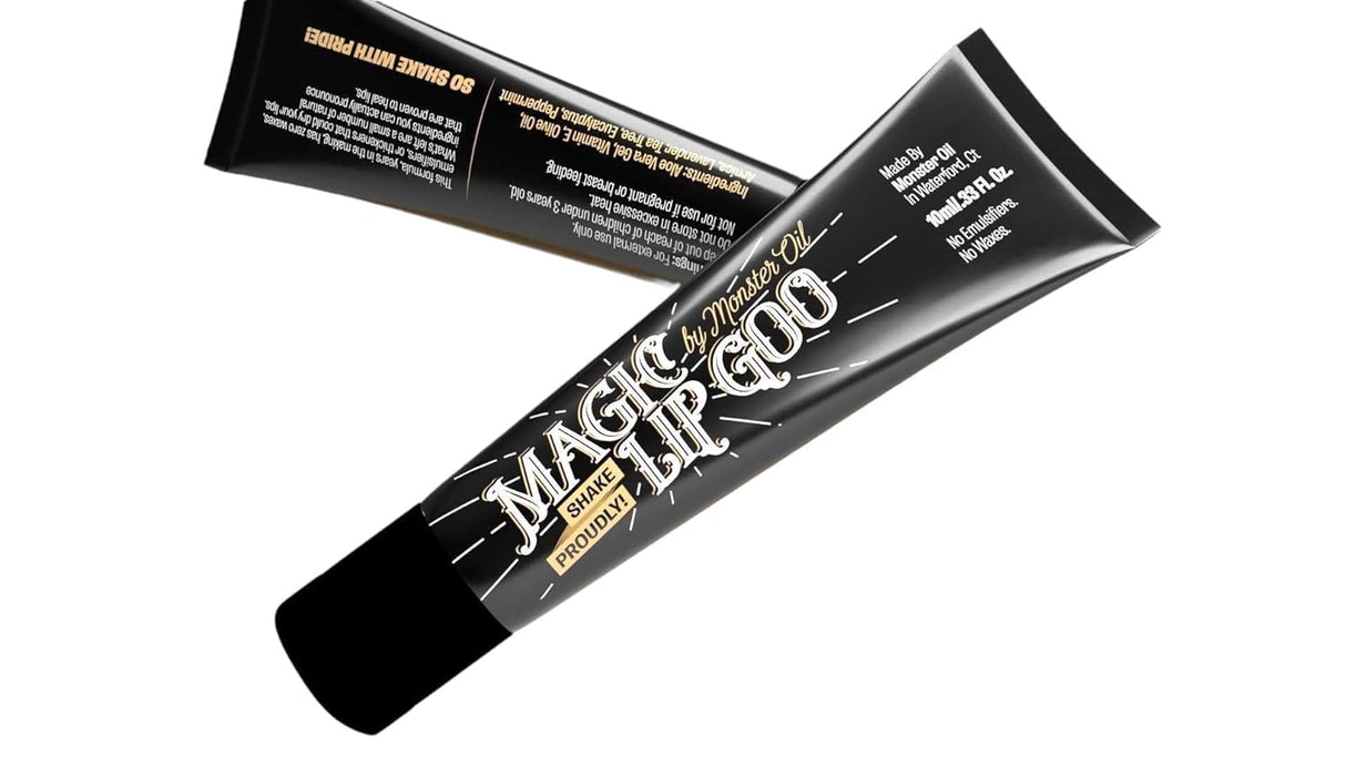 The Monster Oil Magic Lip Goo in its 10ml container