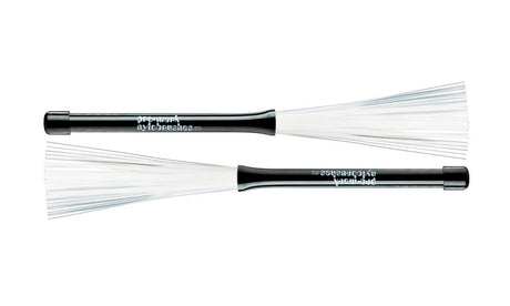 Promark B600 Nylon Retractable Brushes with a shake-out design handle, opened and fanned out