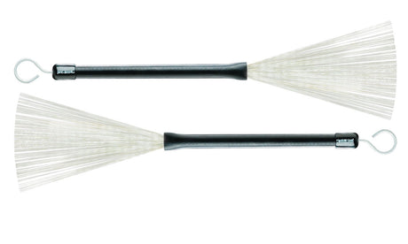 Promark Jazz Wire Bristle Brushes with telescopic handles, the wires are fully open and fanned out