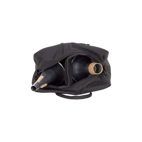 Protec M401 Trombone Mute Bag - viewed from the top, bag open with mutes in it