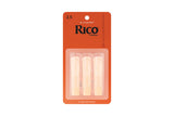 Rico Bb Clarinet reeds - pack 3 in their recognizable orange packaging