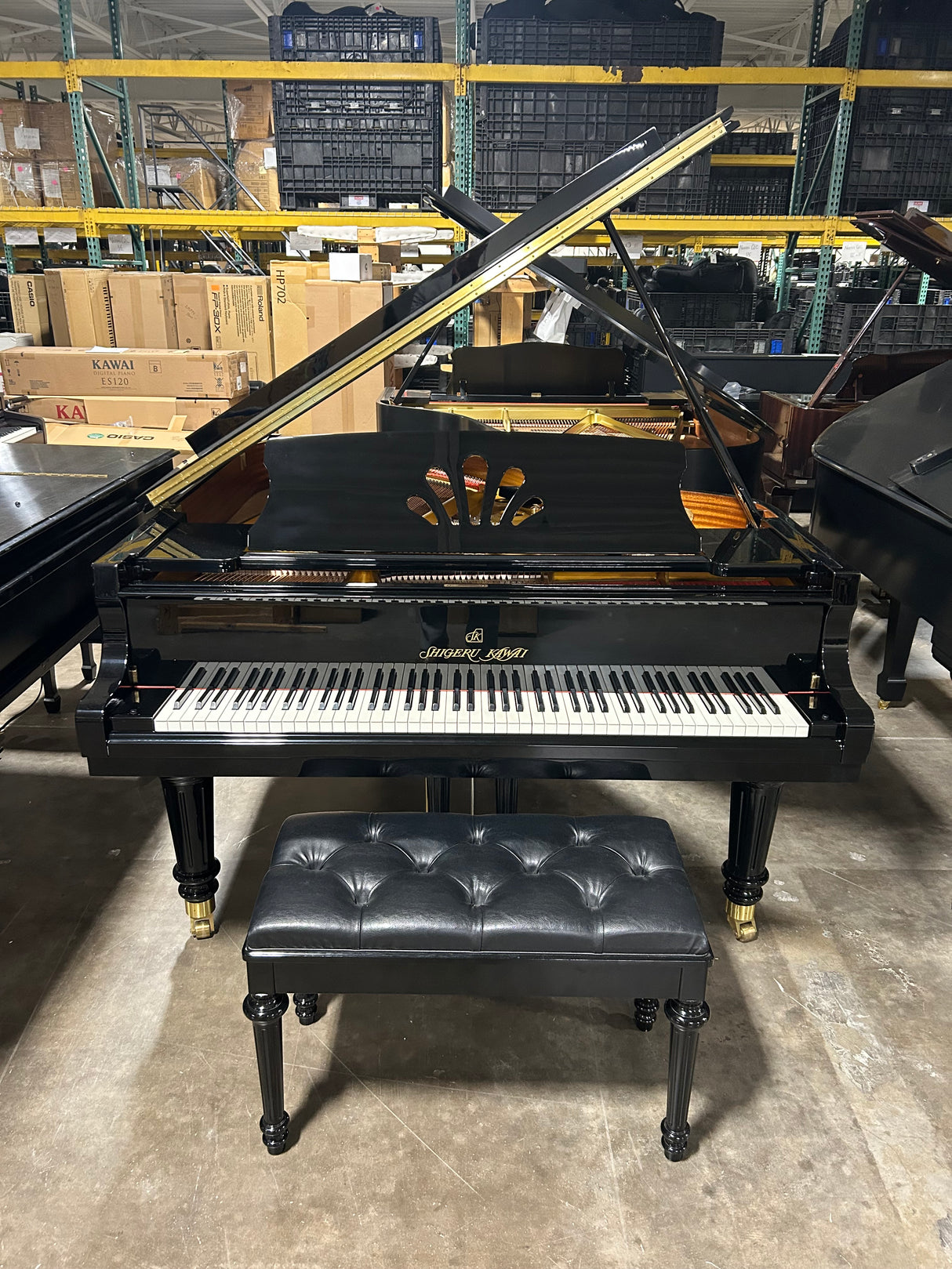 Used Shigeru Kawai SK-2 5'11" Ebony Polish Grand Piano