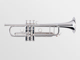 Adams A2 Bb Trumpet -  silver, facing sideways