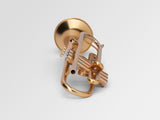 Adams A4LT Bb Trumpet - laying down with the mouthpiece receiver in front