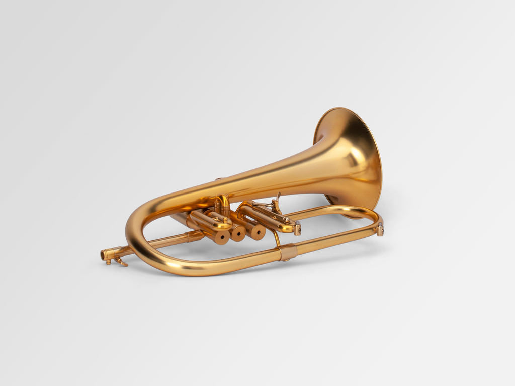 Adams F3 Bb Flugelhorn - on its side