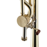 Bach 42A Large Bore Tenor Trombone - a close up of the rotary valve and the engraving thereon