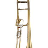 Bach 42AF Large Bore Tenor Trombone - a close up of the middle portion on the instrument body