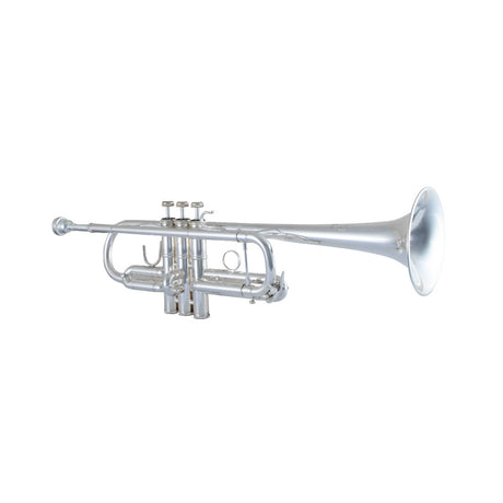 Bach Stradivarius C190L229 C Trumpet Silver Plated - horizontal and upright