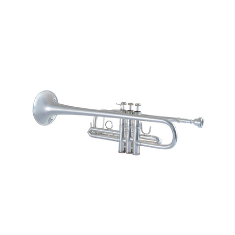 Bach Stradivarius C190L229 C Trumpet Silver Plated - horizontal and upright, bell facing away