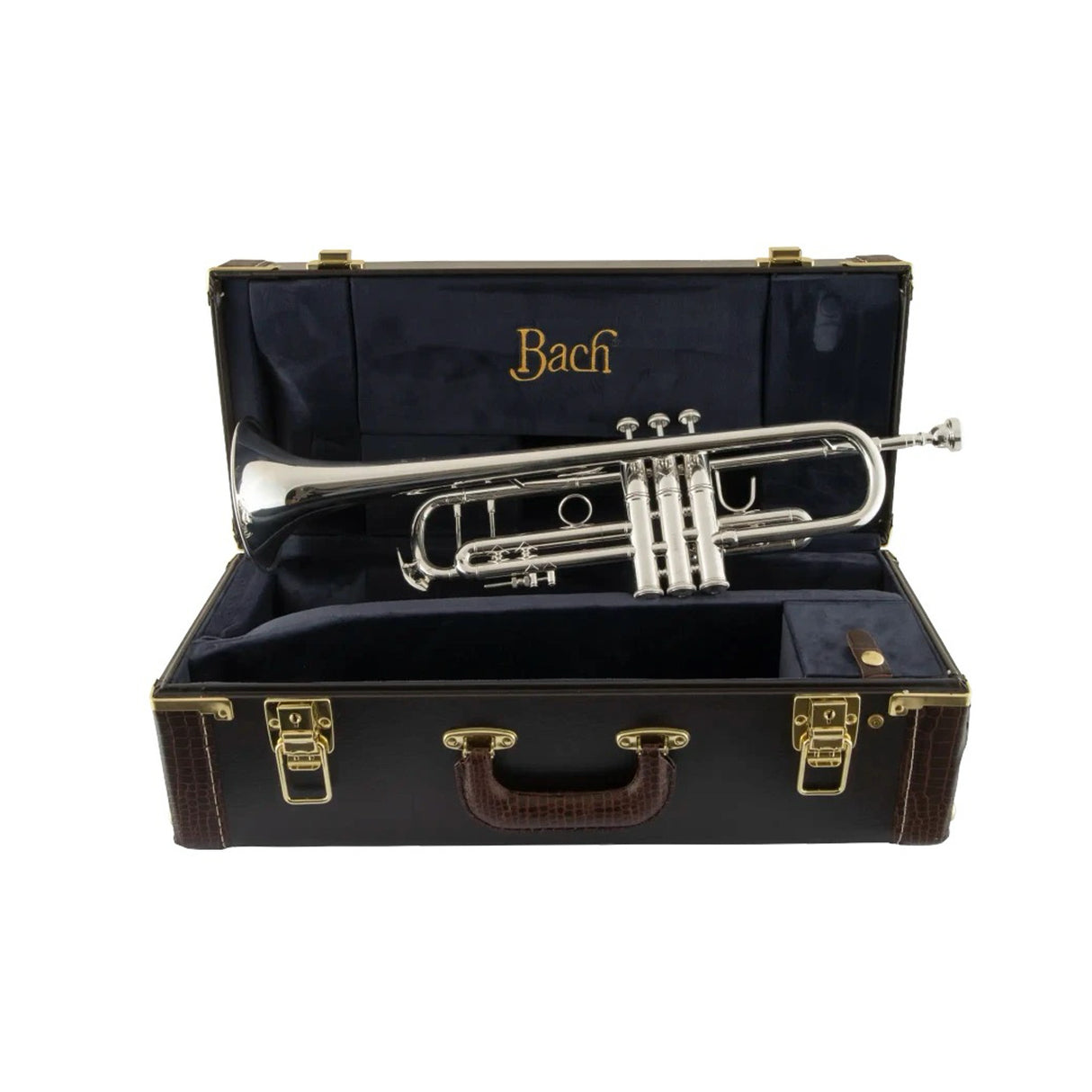 Bach Stradivarius 18037 Bb Trumpet Silver Clear - in its case