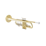 Bach Stradivarius 18043 Bb Trumpet Clear Lacquer - tilted mouthpiece receiver forward