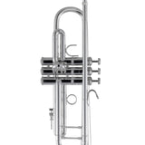 Bach Stradivarius 18043 Bb Trumpet Silver Plated - close up of valve block