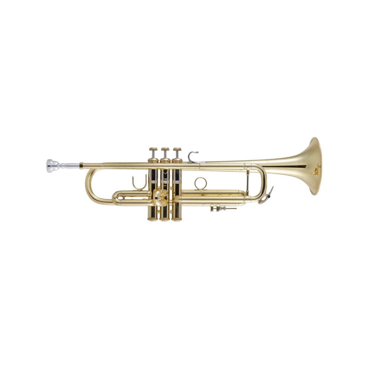 Bach Stradivarius 190M37X Bb Trumpet Clear Lacquer - horizontally positioned