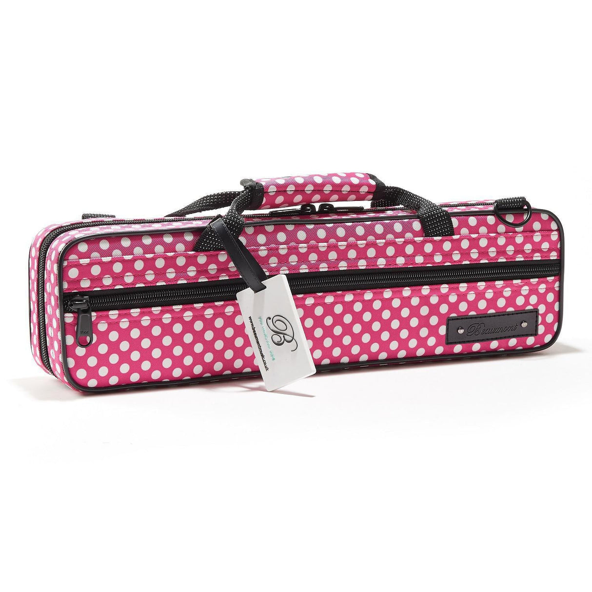 The Beaumont Pink Polka Dot Flute Box Case