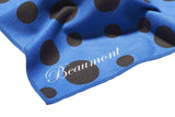 The Beaumont Small Microfiber Polishing Cloth - Blue Polka Dot