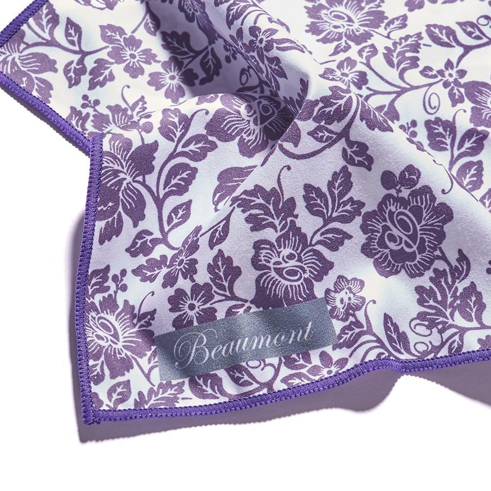 The Beaumont Small Microfiber Polishing Cloth - Damson Lace