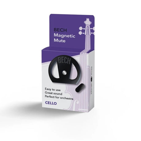 The Bech Magnetic Cello Mute in it's packaging