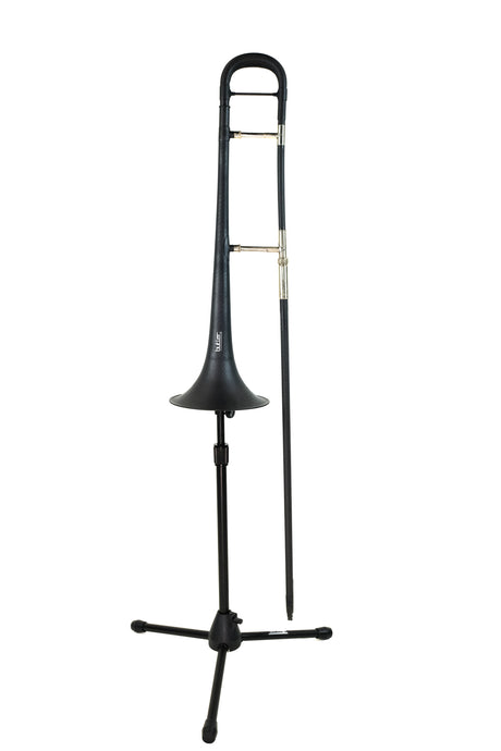 Butler Lemondrop Small Bore Tenor Trombone - sitting on a stand