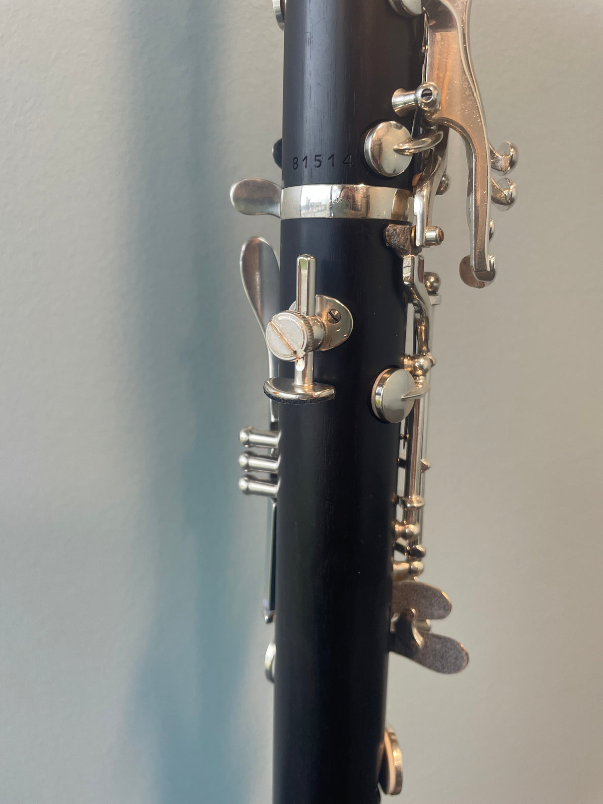 Consignment Bb Leblanc Opus II Clarinet - the thumb rest and serial number