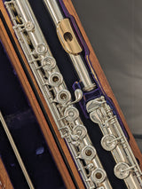 Consignment Powell Handmade Flute - a close up of it in its case