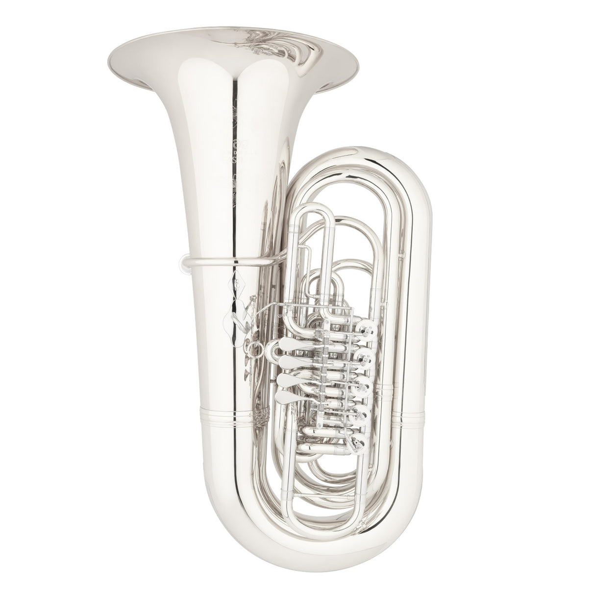 Eastman EBB825 BBb Tuba - 5 Valve Silver Plated