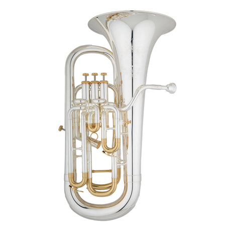 Eastman EEP526S Euphonium - Silver Plated with Gold Trim - standing horizontally