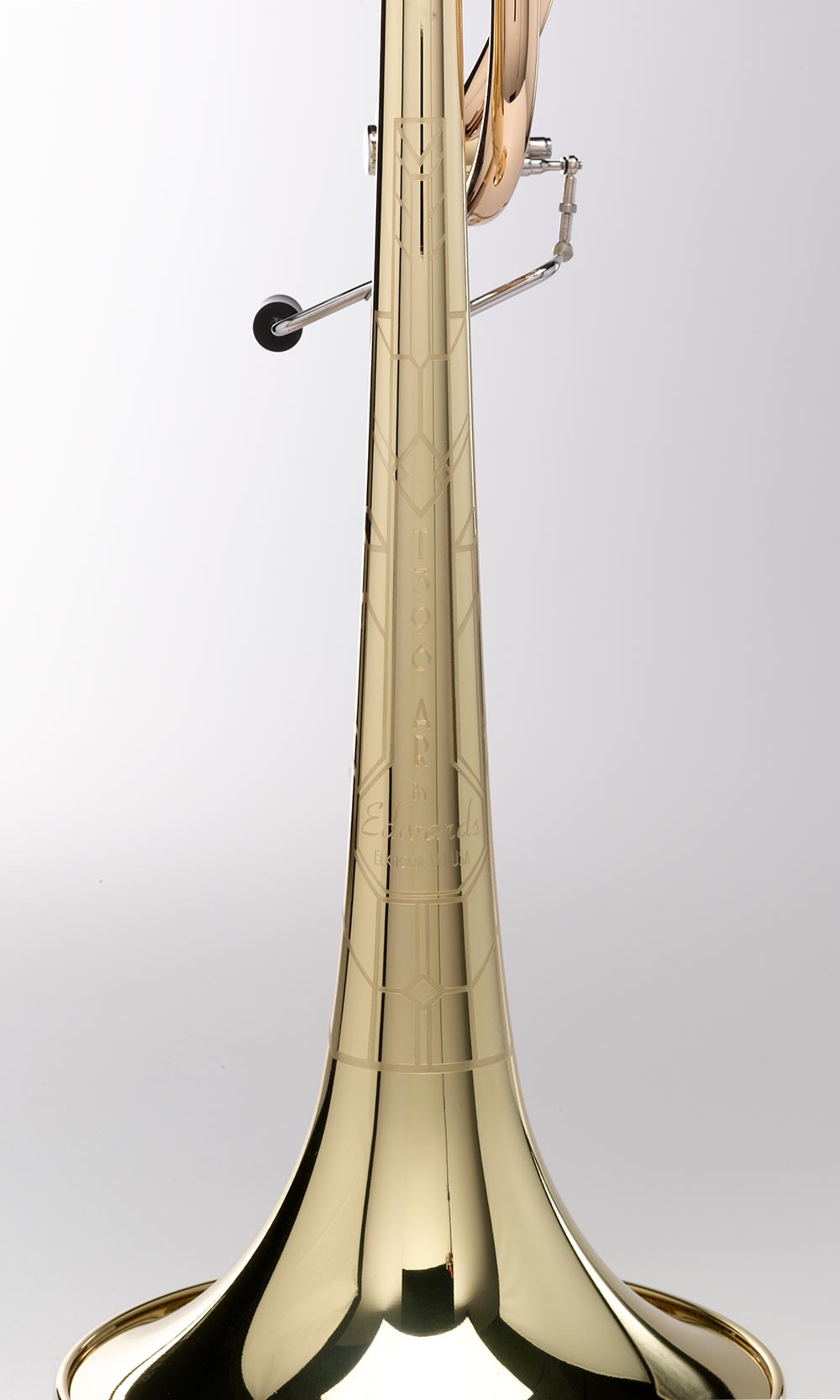 Edwards T396-AR Large Bore Tenor Trombone - close up on the bell