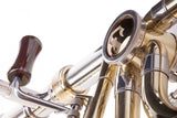 Getzen 4047ET Custom Reserve Large Bore Tenor Trombone - alternative close up of valve and F key