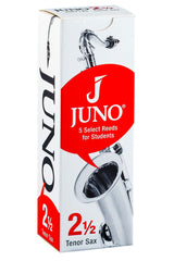 Box of Juno Tenor Saxophone reeds in its red and white branding