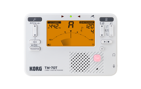 The Korg TM-70T Combo Tuner and Metronome - white