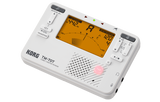 The Korg TM-70T Combo Tuner and Metronome slightly askance with input jacks showing on the side