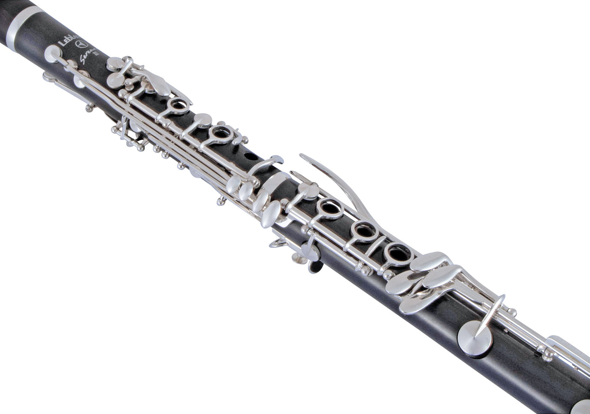 Leblanc Serenade II Bb Clarinet - close up of body keys and tone holes as seen from a sideways angle