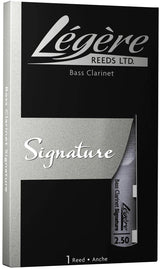 The Legere European Cut synthetic Bass Clarinet reed in its packaging