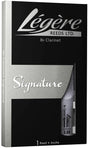 The Legere Signature Cut Synthetic Bb Clarinet reed in its packaging  