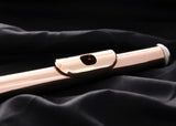 Powell Handmade Conservatory Aurumite 9K Flute - close up of lip plate