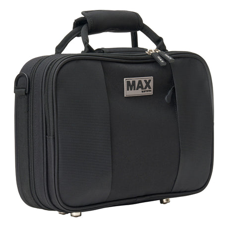 The Protec MX307 Max Bb Clarinet case sitting closed and upright 