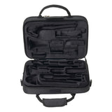 The Protex MX307 Max Bb Clarinet case sitting down and open with the interior of the case shown