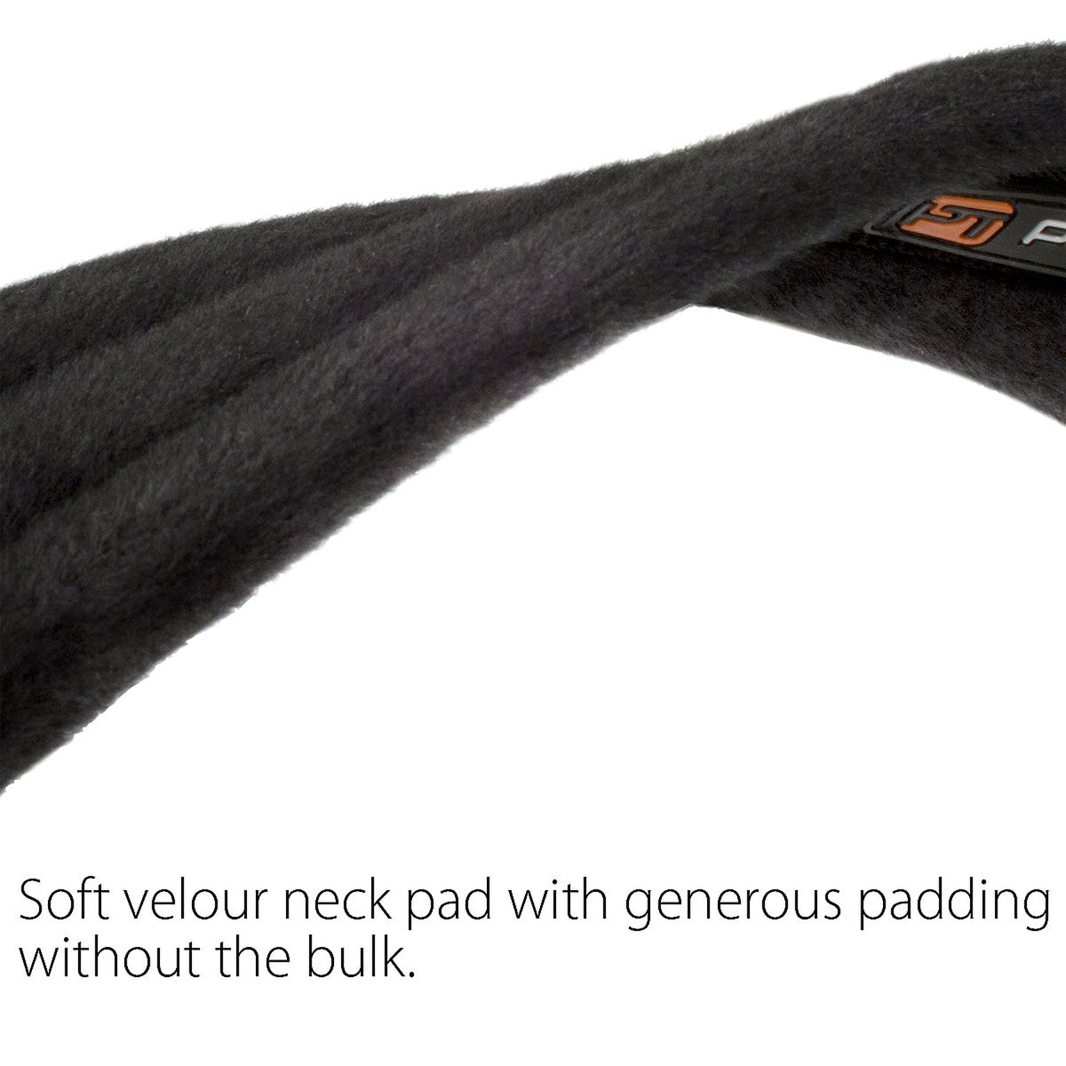 A closeup of the padding of the Protec padded neck strap