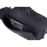 The Protec PB304CT Propac alto saxophone case with the outside pocket open