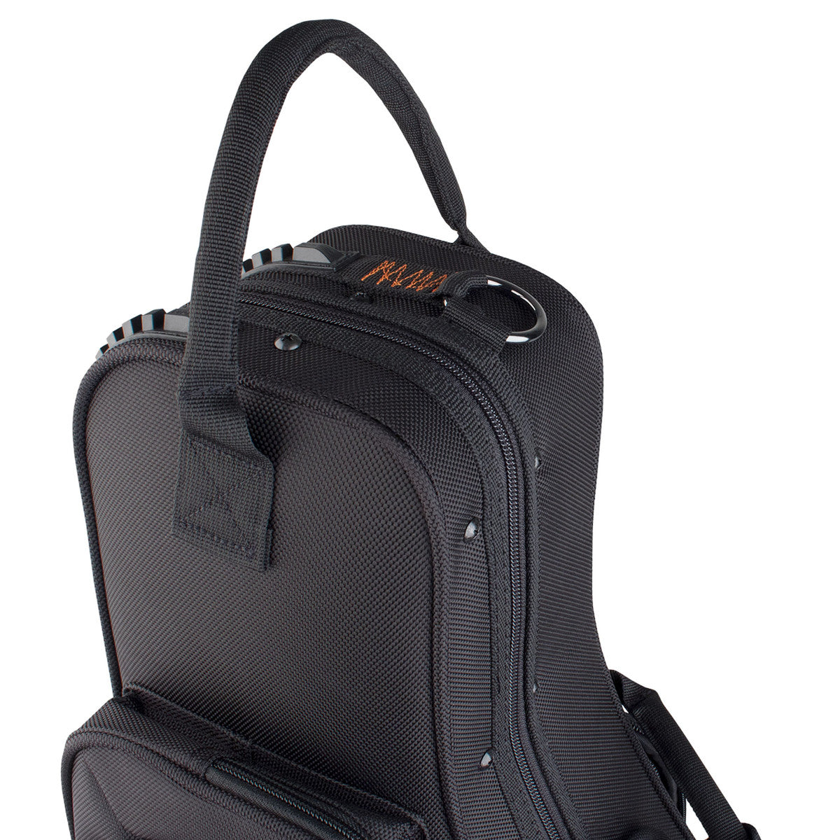 The top exterior portion of Protec PB304CT Propac alto saxophone case