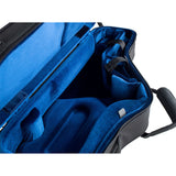 A close up of the interior of the Protec PB304CT Propac alto saxophone case