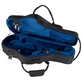 The Protec Propac PB304CTXL alto saxophone case sitting open